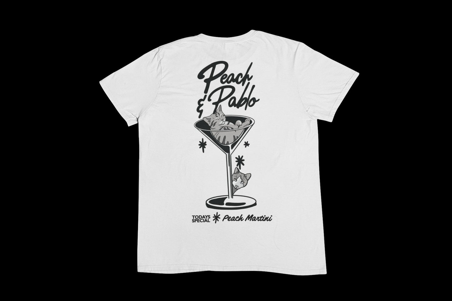 The Peach and Pablo Martini T-shirt - White