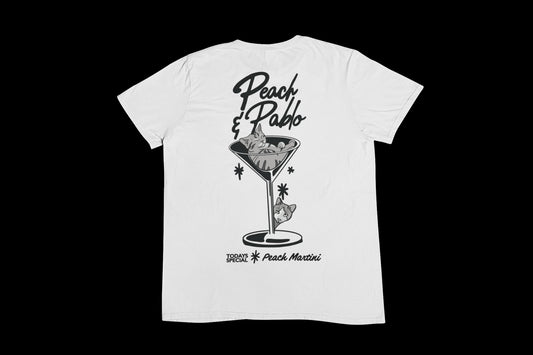 The Peach and Pablo Martini T-shirt - White